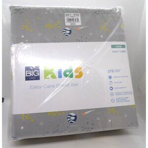 Twin Bed Sheet Set Space Explorer Kohl's Big Kid Gray Print New
